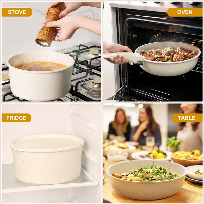 Astercook 21 Piece Nonstick Pots and Pans Ceramic Set
