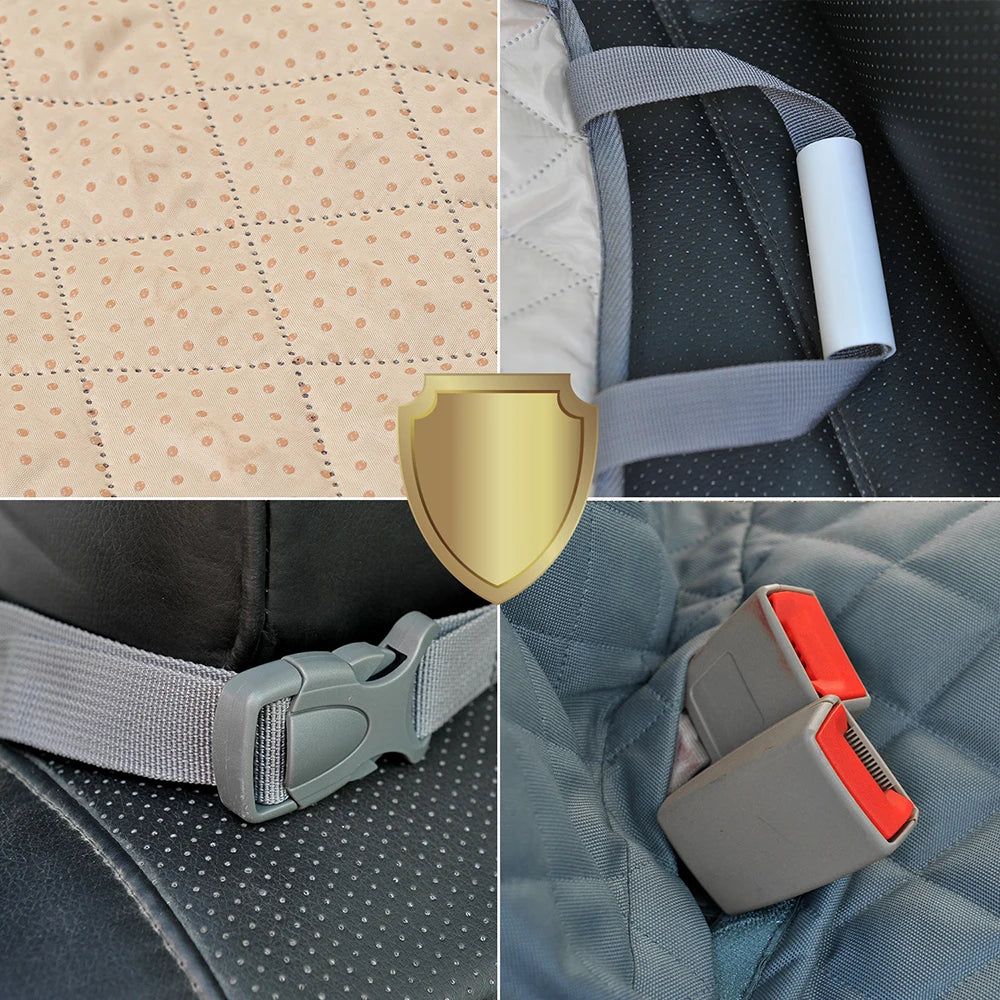 Petravel Waterproof Dog Car Seat Cover Hammock Rear Seat Protector for All Breeds