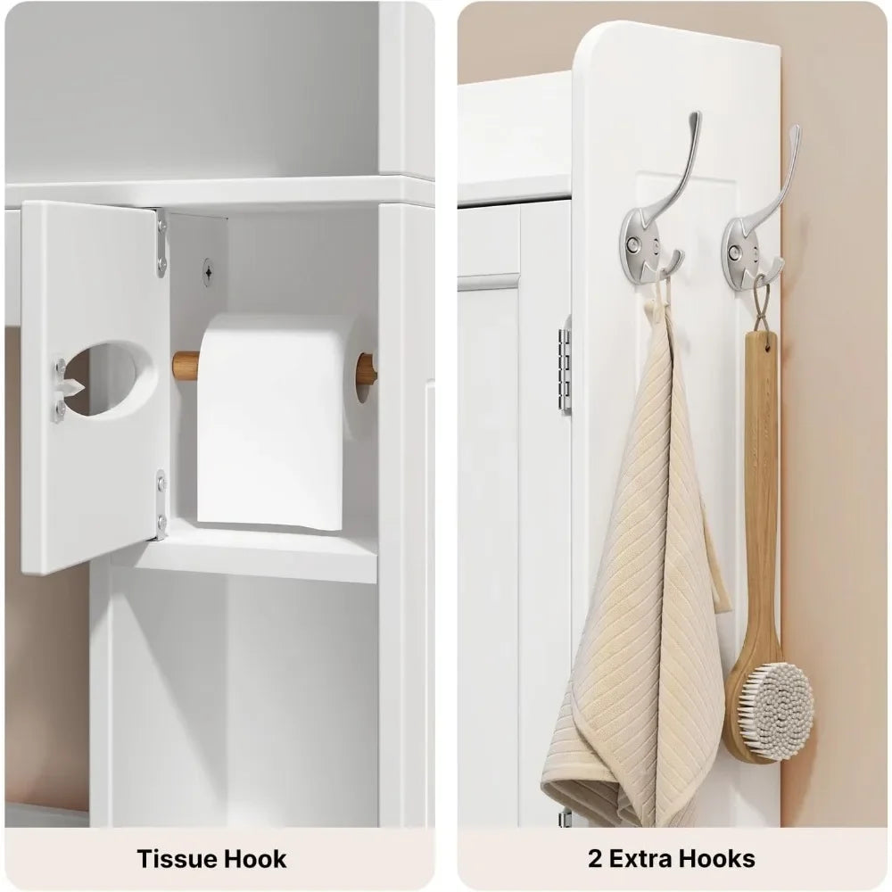HUANZHUANG Over The Toilet Storage Cabinet With Doors