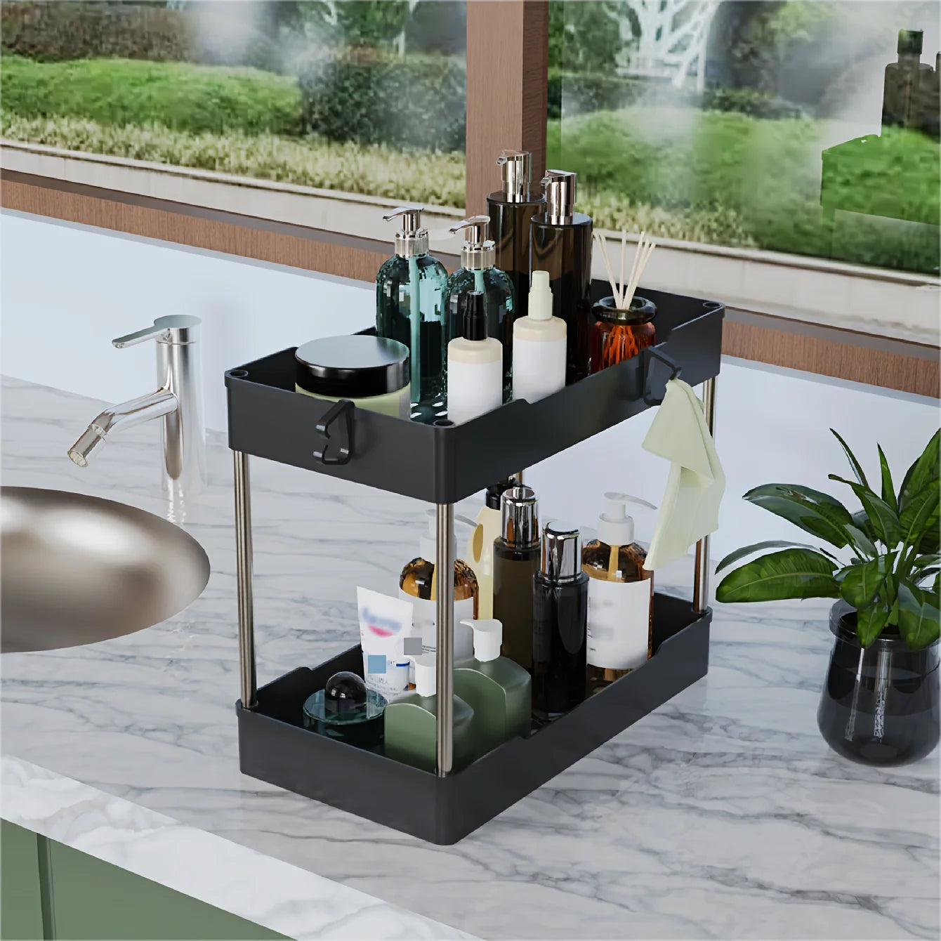 3pcs Under Bathroom Sink Organizers for Kitchen and Bath
