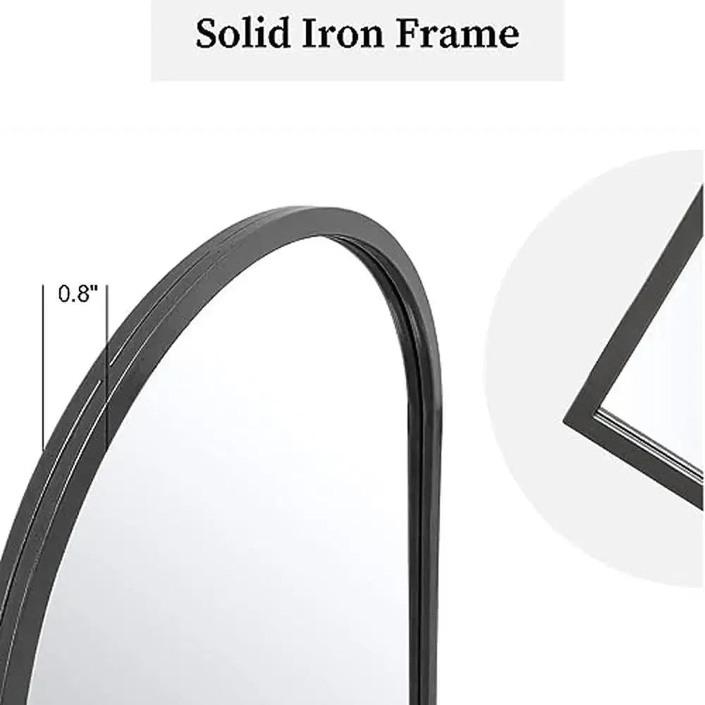 DUTRIEUX Arched Window Mirror Modern Iron Frame Vanity