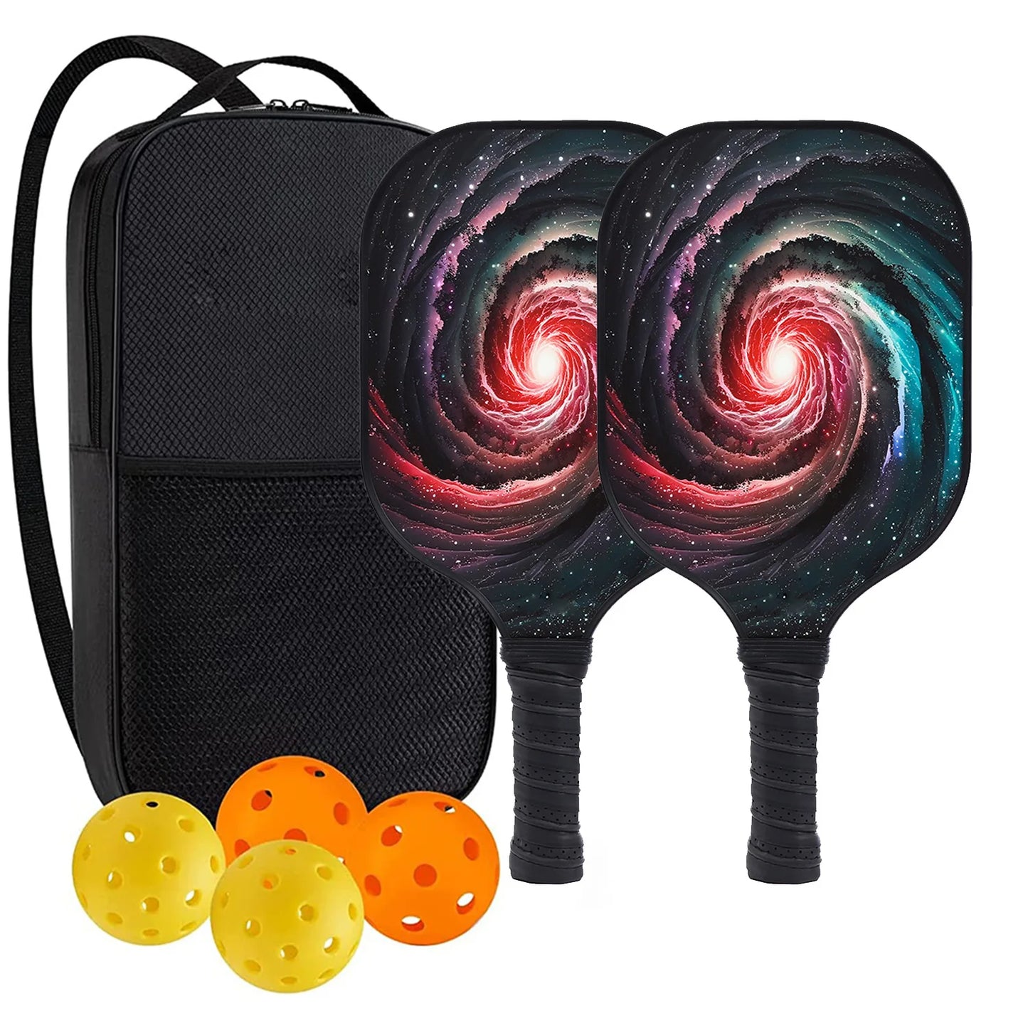 Pickleball Paddles USAPA Approved Set with Honeycomb Core and Carrying Bag Includes 4 Balls Perfect for Indoor and Outdoor Play