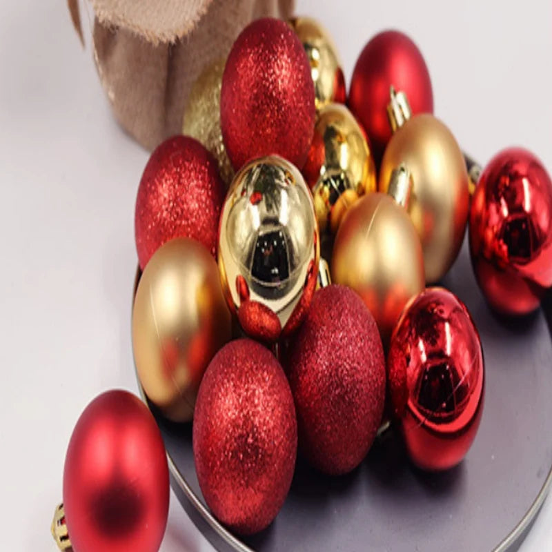 Christmas Ball Ornaments Set 24 Pieces For Tree Decoration