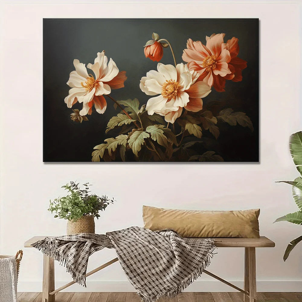 Form Wooden Frame Flower Wall Decor For Living Room Bedroom