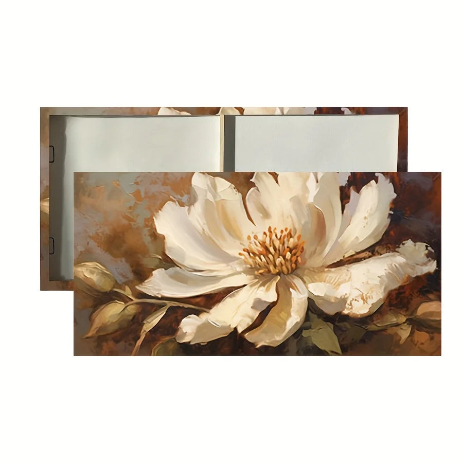 Form Canvas Wrapped Poster Frame Art Flower Painting Decor
