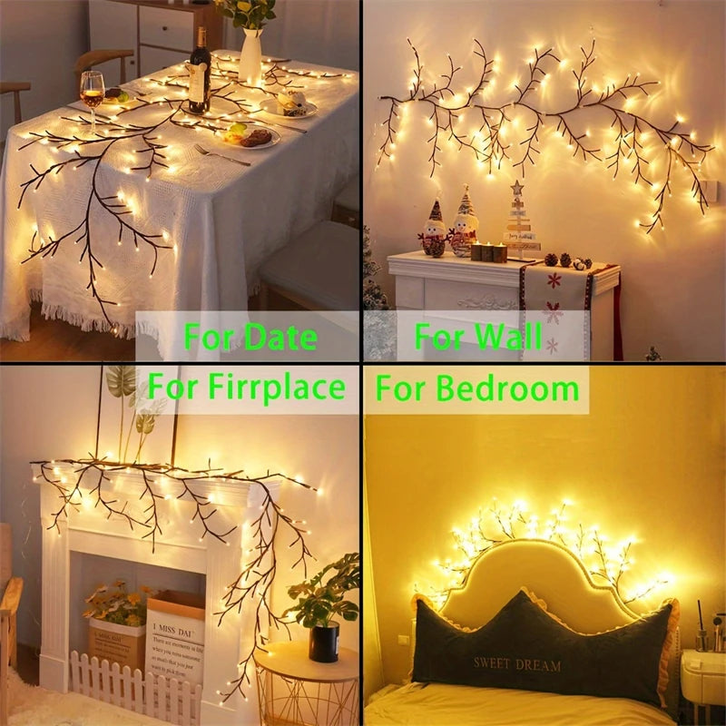 Hign-concerned Willow Vine LED Lights Indoor Outdoor 8 Modes