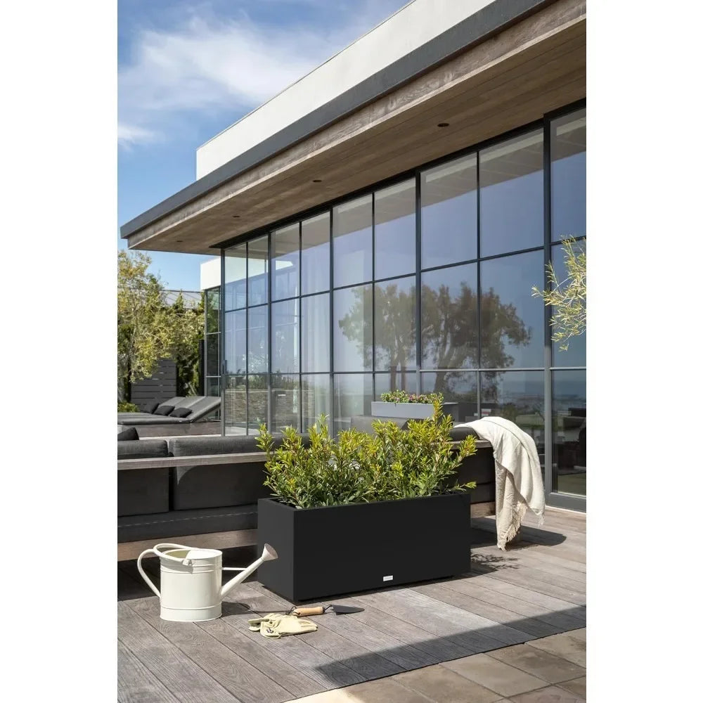 Large Rectangular Long Box Planter for Indoor or Outdoor Use Durable All-Weather Plastic 38 Inches by 15 Inches by 16.25 Inches