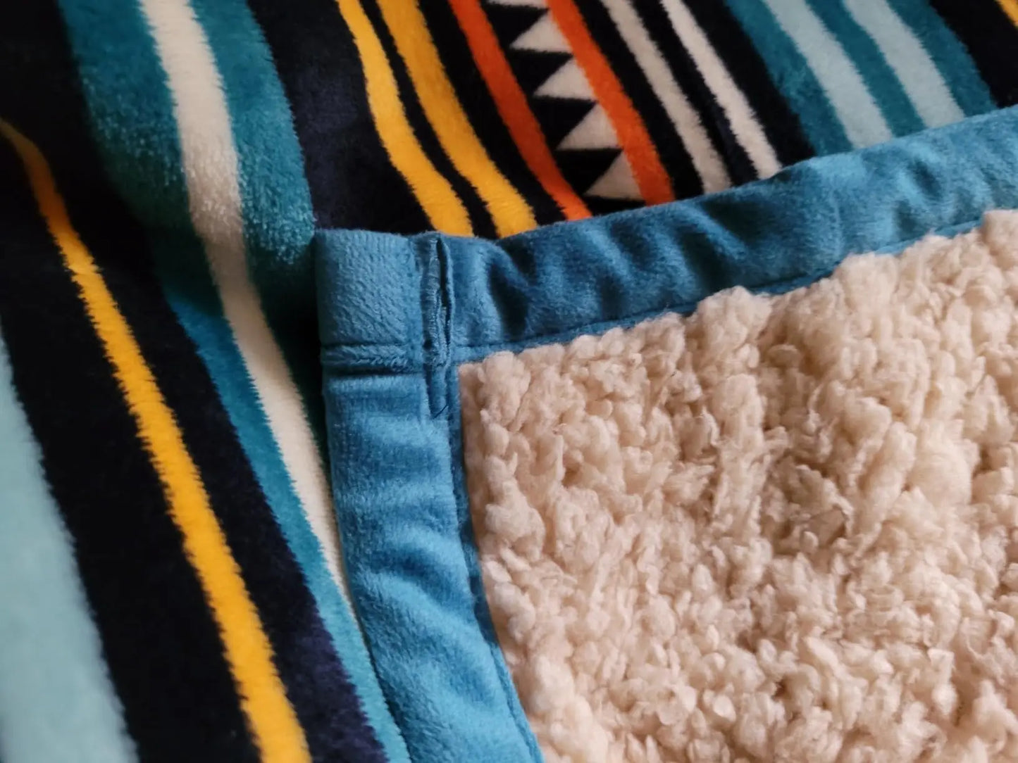 Lightweight Boho Sherpa Throw 50 X 60 Blanket Luxury