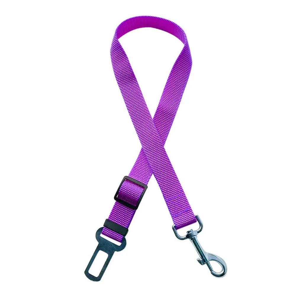 Pet Dog Car Seat Belt Retractable Elastic Reflective Safety Traction Rope Harness Accessories