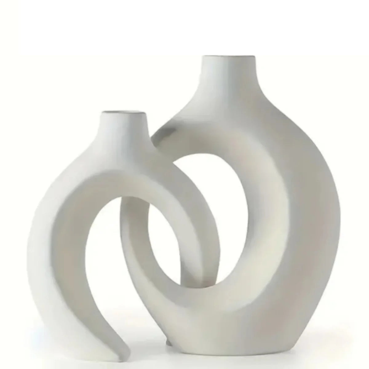 2pc Ceramic Vase Artwork for Living Room Bedroom Cafe Decor