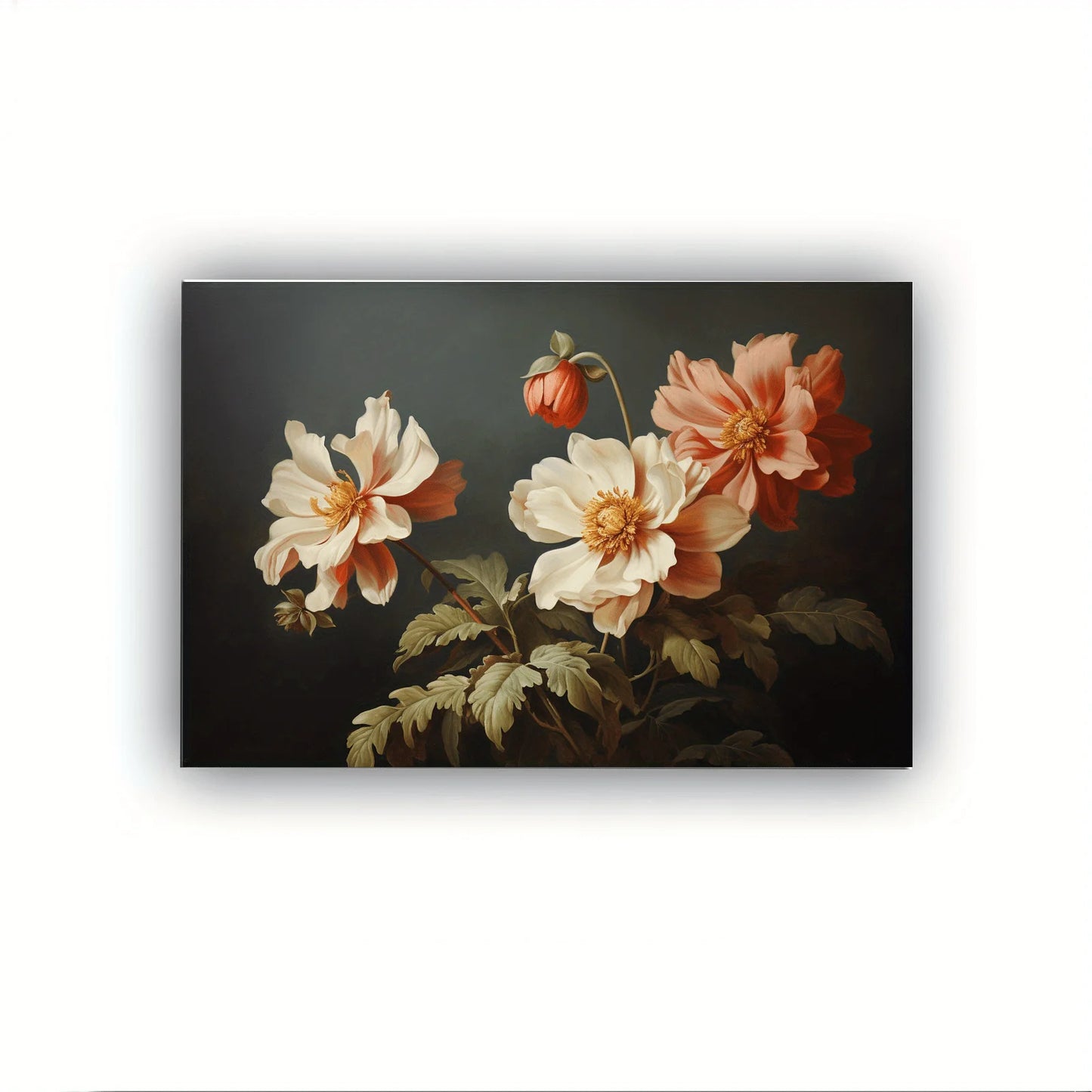 Form Wooden Frame Flower Wall Decor For Living Room Bedroom