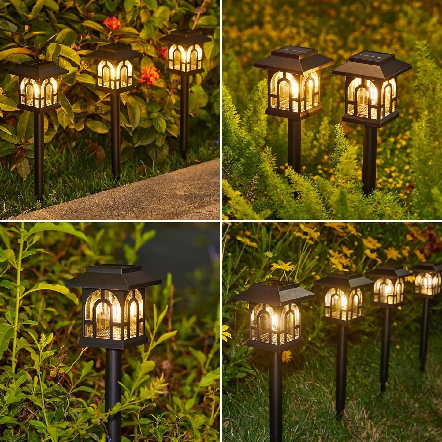 Solar Pathway Lights Outdoor Auto On Off Garden Lawn Patio