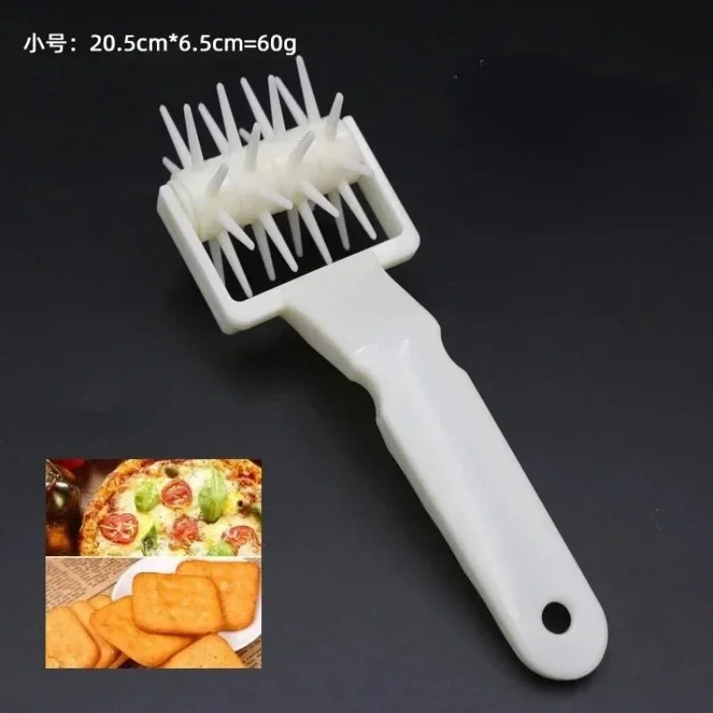 1pcs Pizza Rolling Pin Punch Pastry Roller Pin Biscuit Dough Pie Hole Embossing Dough Roller Lattice Craft Baking Cooking Tool