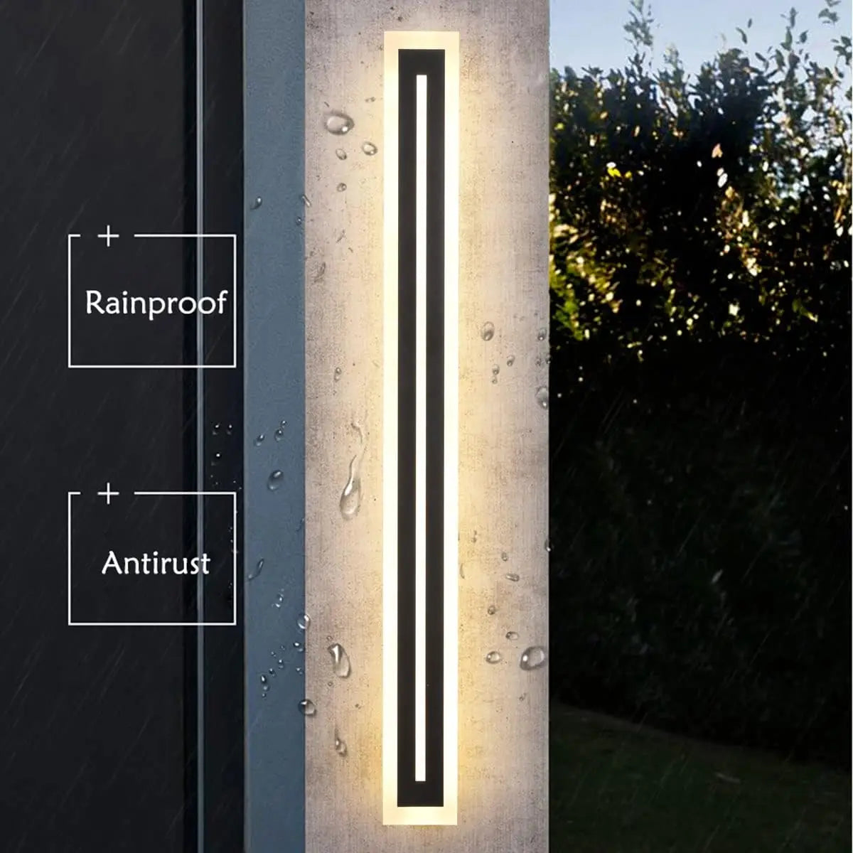 Outdoor Long Strip Modern LED Wall Lighting Fixture Lamps