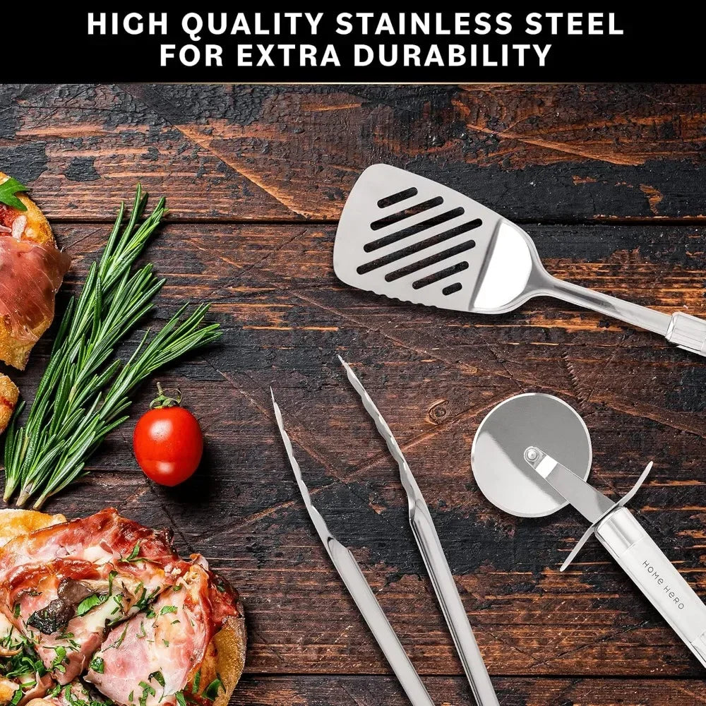 Stainless Steel Kitchen Utensils Set Nonstick Heat Resistant Cooking Essentials