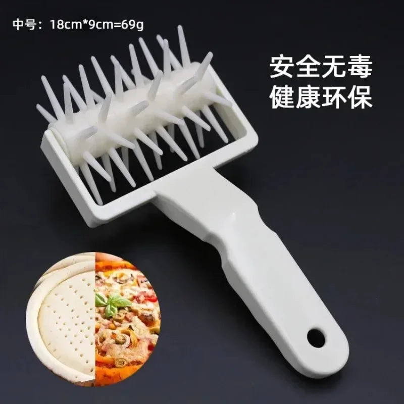 1pcs Pizza Rolling Pin Punch Pastry Roller Pin Biscuit Dough Pie Hole Embossing Dough Roller Lattice Craft Baking Cooking Tool