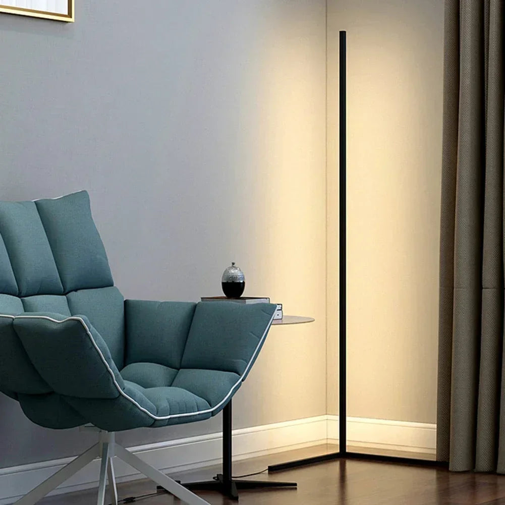 Modern RGB LED Corner Floor Lamp For Living Room Decor