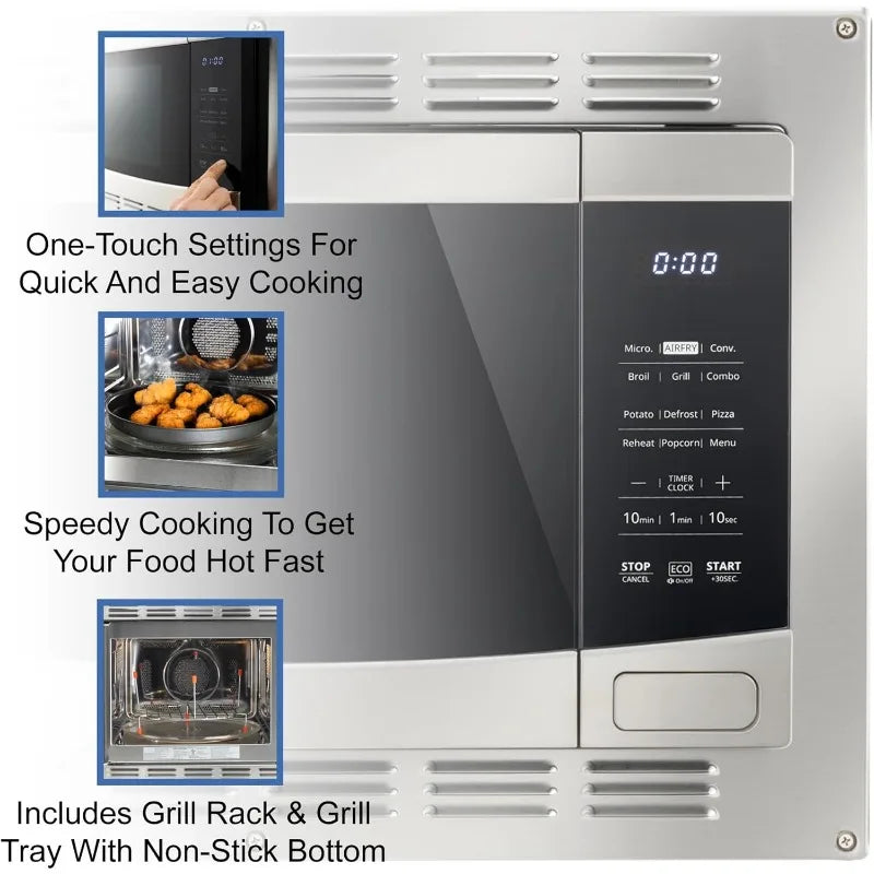 RecPro RV Kitchen Air Fryer & Convection Microwave 1.0 Cu Ft