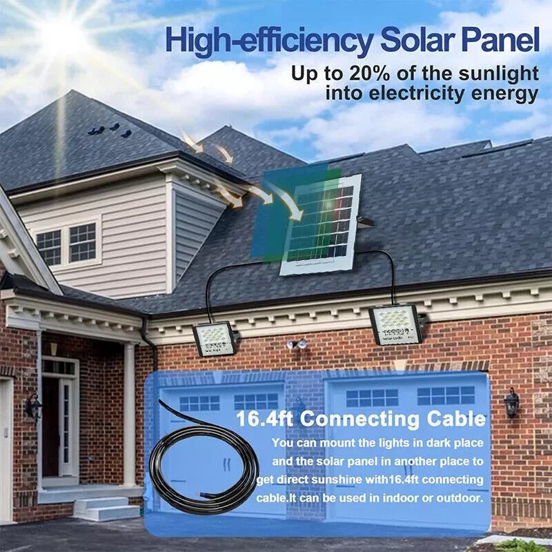 300W Solar Street Light Dusk To Dawn Outdoor LED Flood Lamp