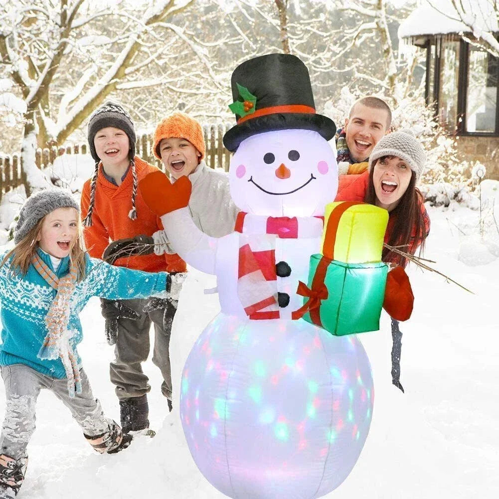 Hignconcerned Snowman Inflatable Outdoor Yard Decor LED