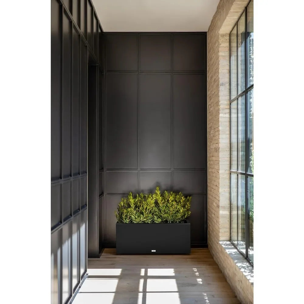 Large Rectangular Long Box Planter for Indoor or Outdoor Use Durable All-Weather Plastic 38 Inches by 15 Inches by 16.25 Inches