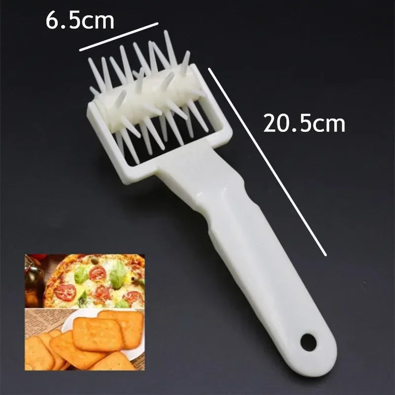 1pcs Pizza Rolling Pin Punch Pastry Roller Pin Biscuit Dough Pie Hole Embossing Dough Roller Lattice Craft Baking Cooking Tool