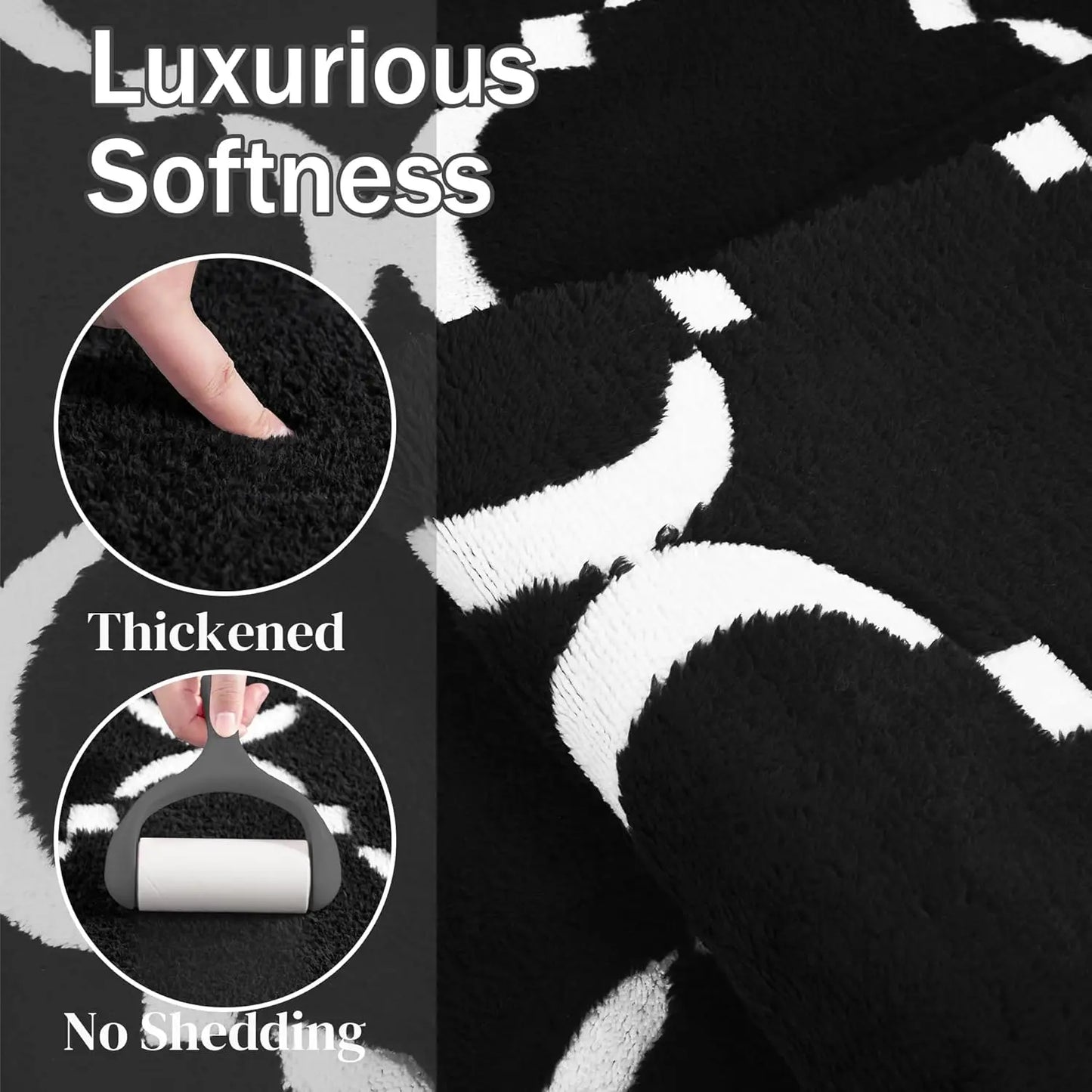 Large Shag Area Rug Memory Foam Living Room Rug 6x9 Feet