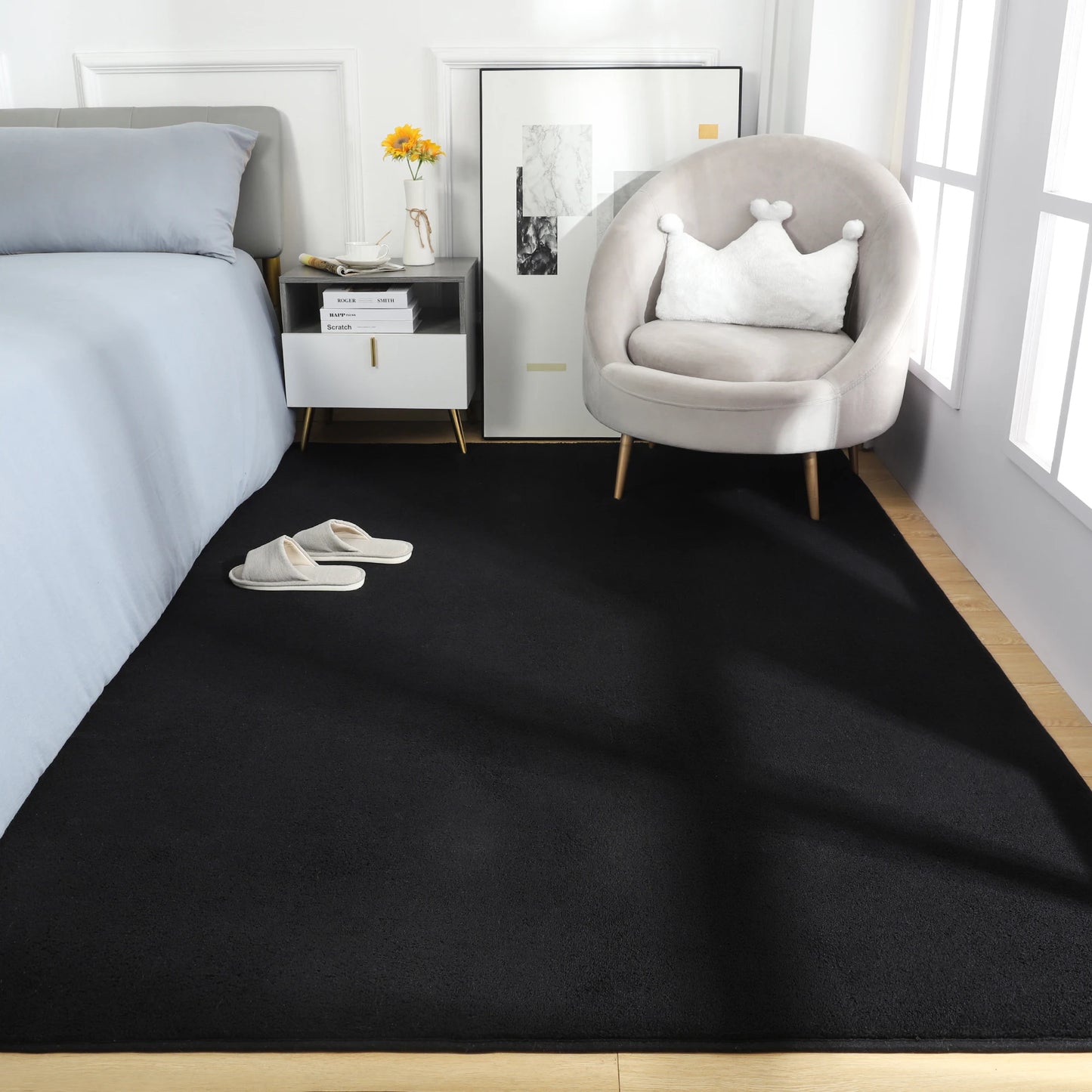 Hign-concerned Nonslip Living Room Rug Soft Floor Mat