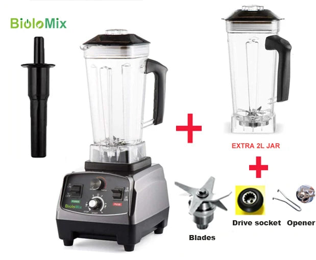 Biolomix 3HP 2200W Heavy Duty Blender Mixer Juicer Pro