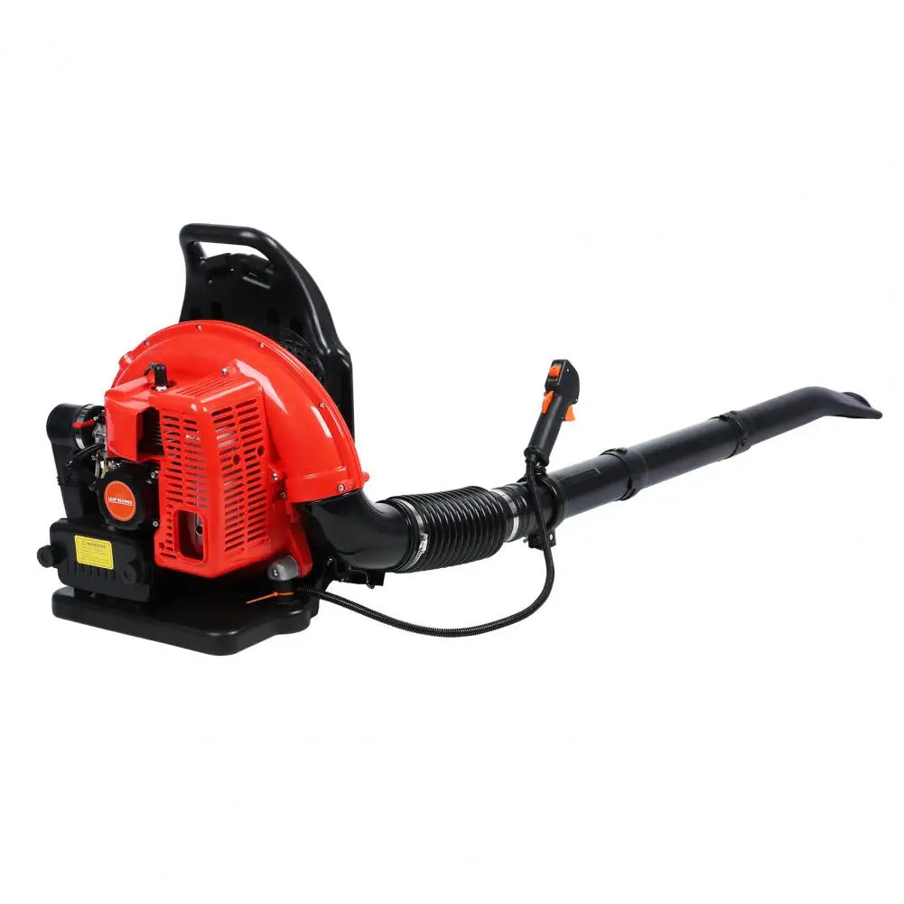 Backpack Leaf Blower 63CC Gas Powered 665CFM 2 Stroke Snow Blower Long Pipe 1.7L Fuel Tank