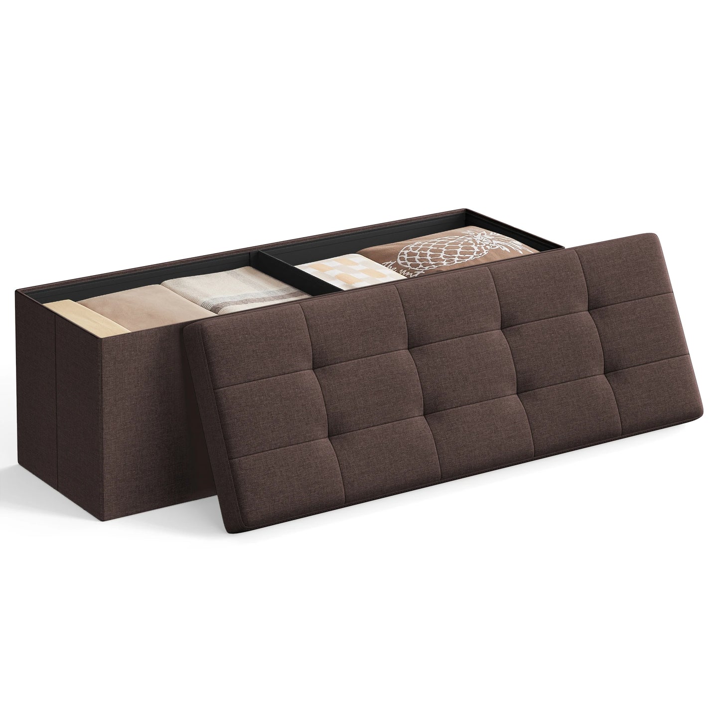 Songmics Mazie Folding Storage Ottoman Bench End Of Bed