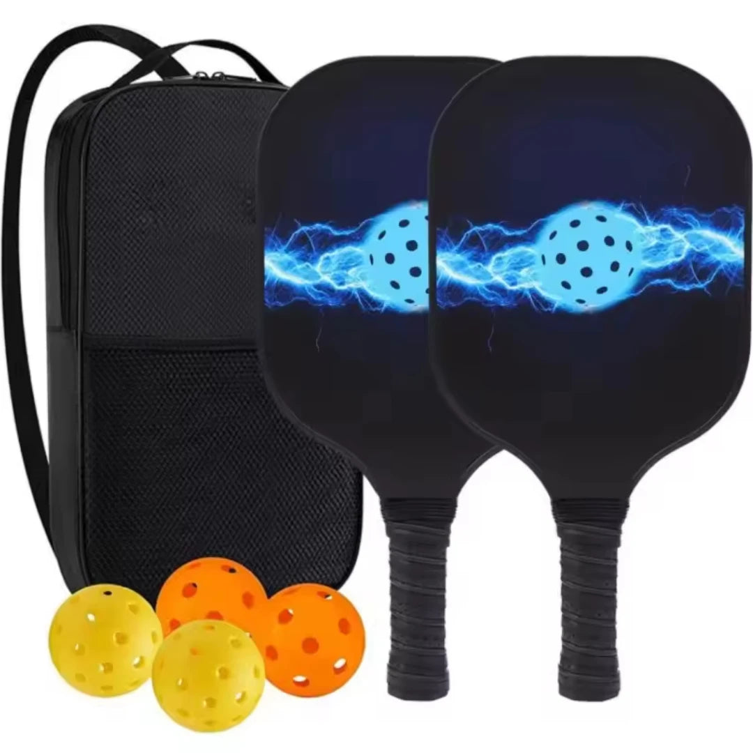 Pickleball Paddles USAPA Approved Set with Honeycomb Core and Carrying Bag Includes 4 Balls Perfect for Indoor and Outdoor Play