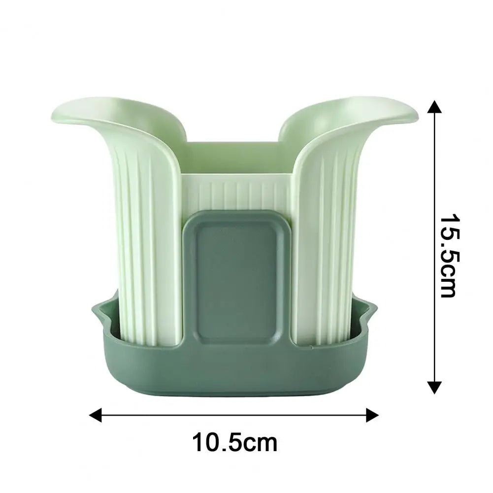 Vegetable Slicer with Container Soft Food Time Saving Chopper Stainless Steel Blade Detachable Cutter for Veggies and Fruits