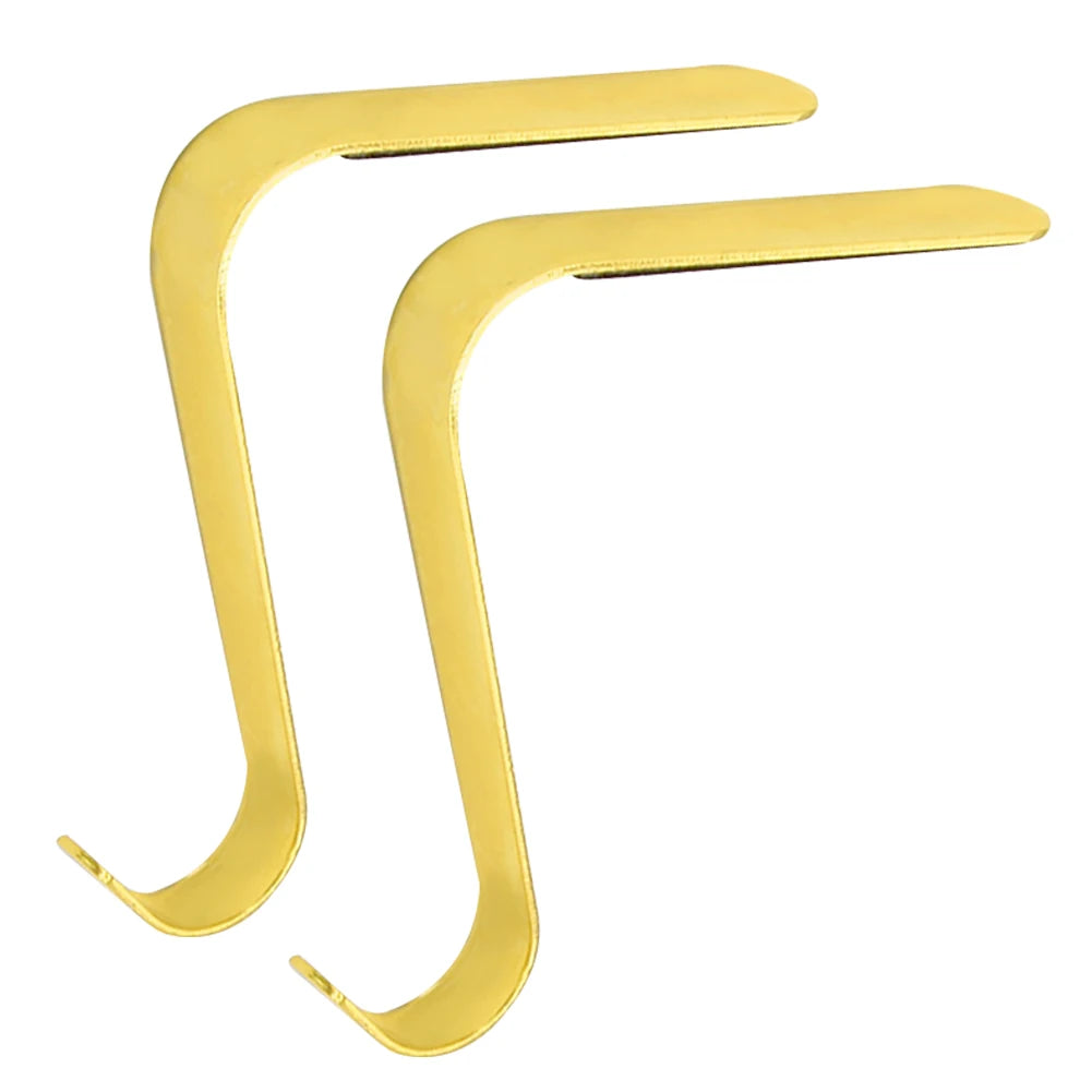 Christmas Stocking Hanger Metal Hooks Fireplace Decor