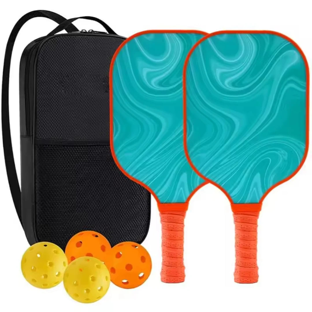 Pickleball Paddles USAPA Approved Set with Honeycomb Core and Carrying Bag Includes 4 Balls Perfect for Indoor and Outdoor Play