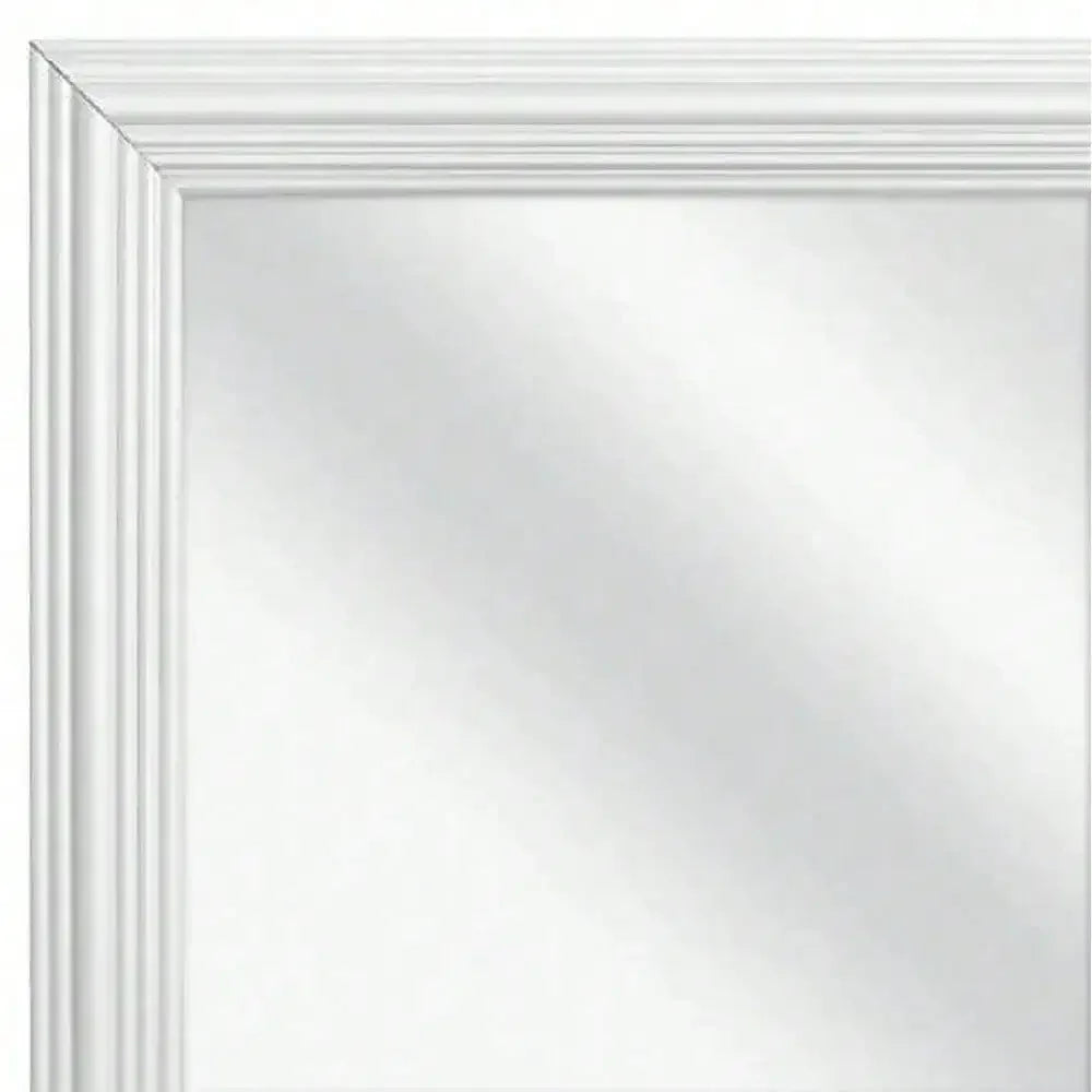 13" x 49" White Over Door Mirror
