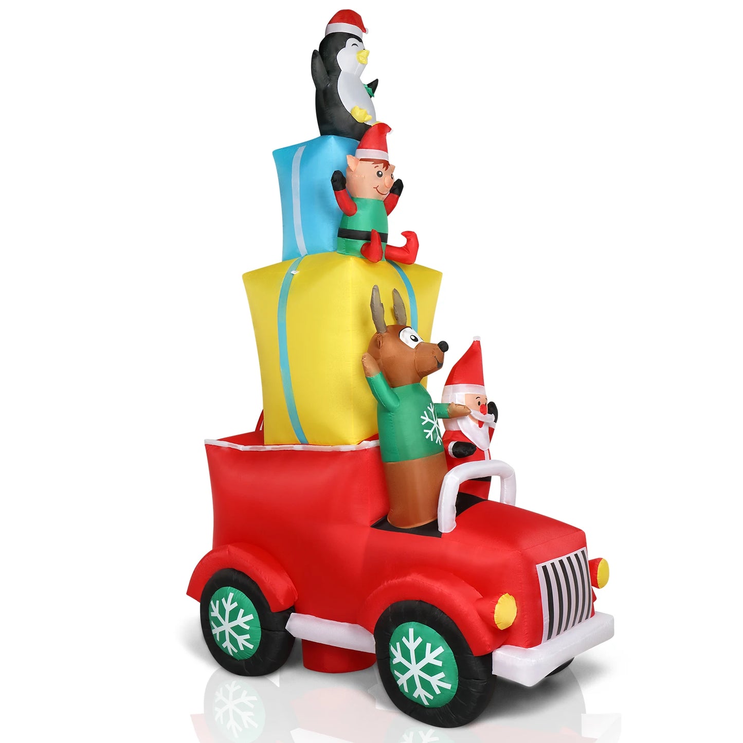 Hign-concerned Chemical Santa Driving LED Garden Decoration