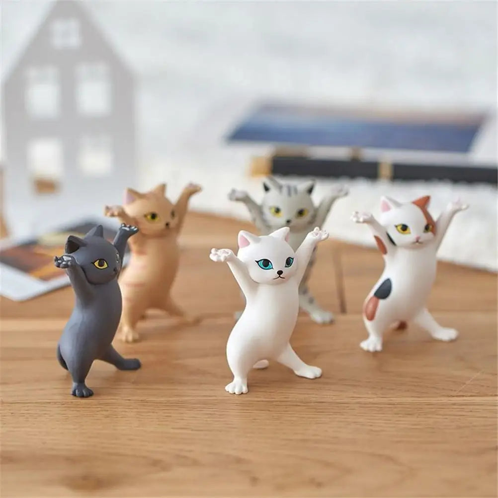 Cat Ornaments Anime Raising Hands Dancing Cat Model Toys
