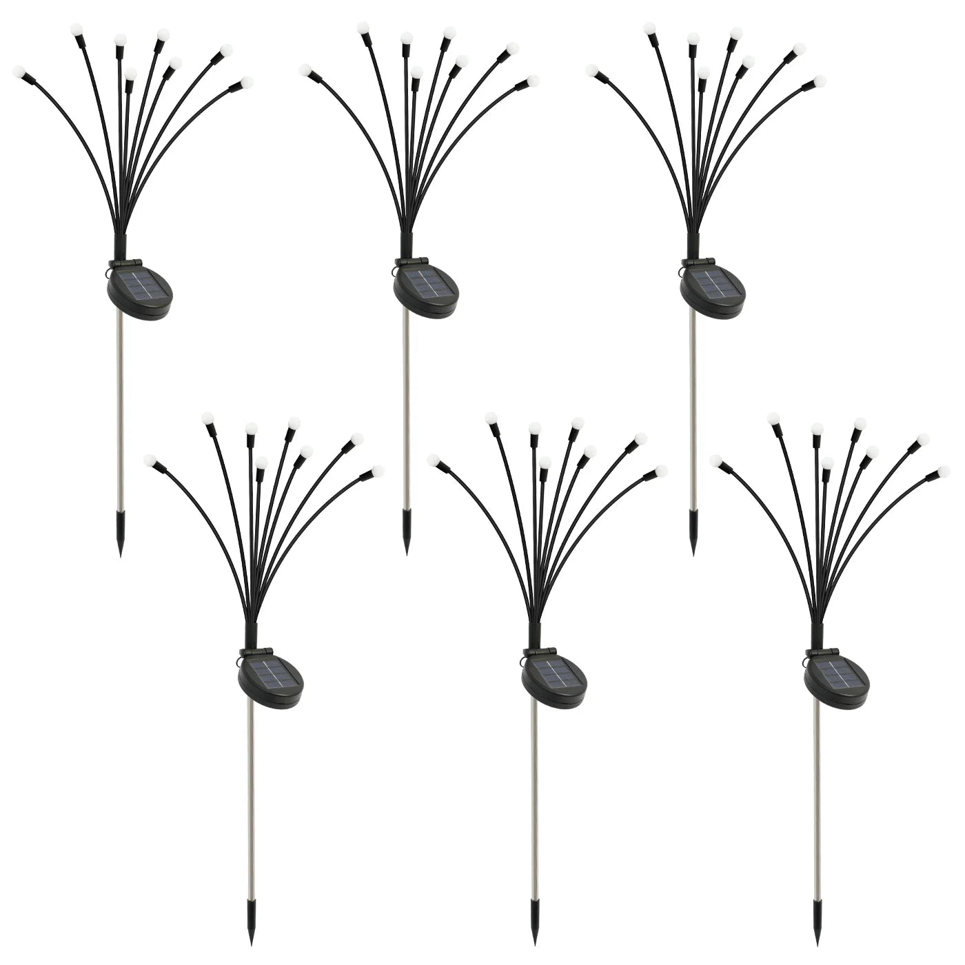 8 Head Solar Firefly LED Lights Weatherproof Outdoor Garden LandscapingIllumination