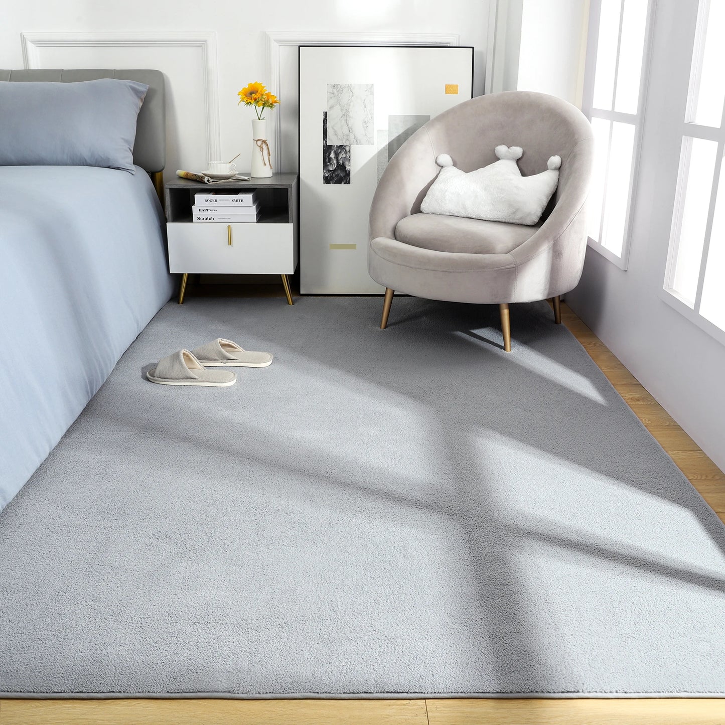 Hign-concerned Nonslip Living Room Rug Soft Floor Mat