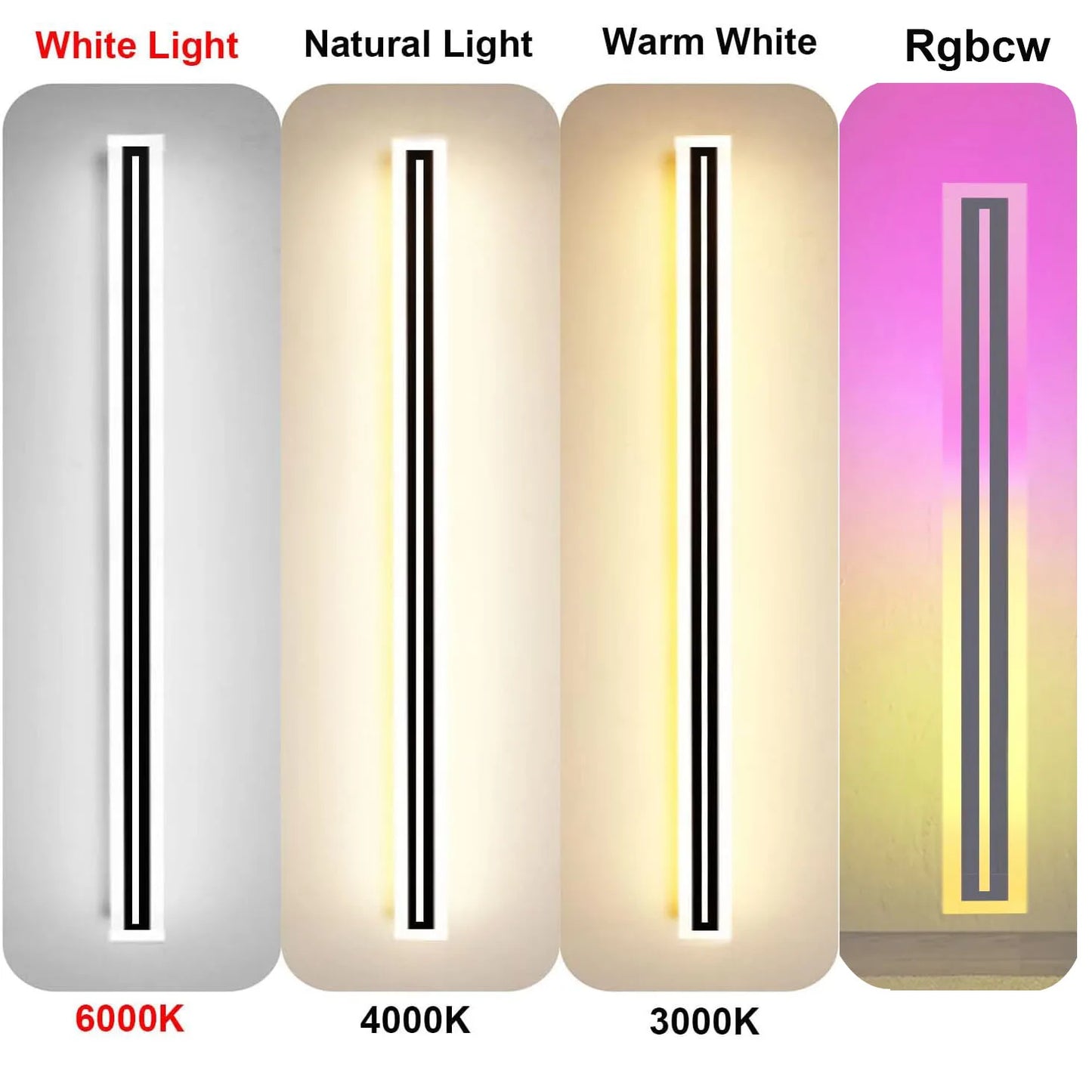 Outdoor Long Strip Modern LED Wall Lighting Fixture Lamps