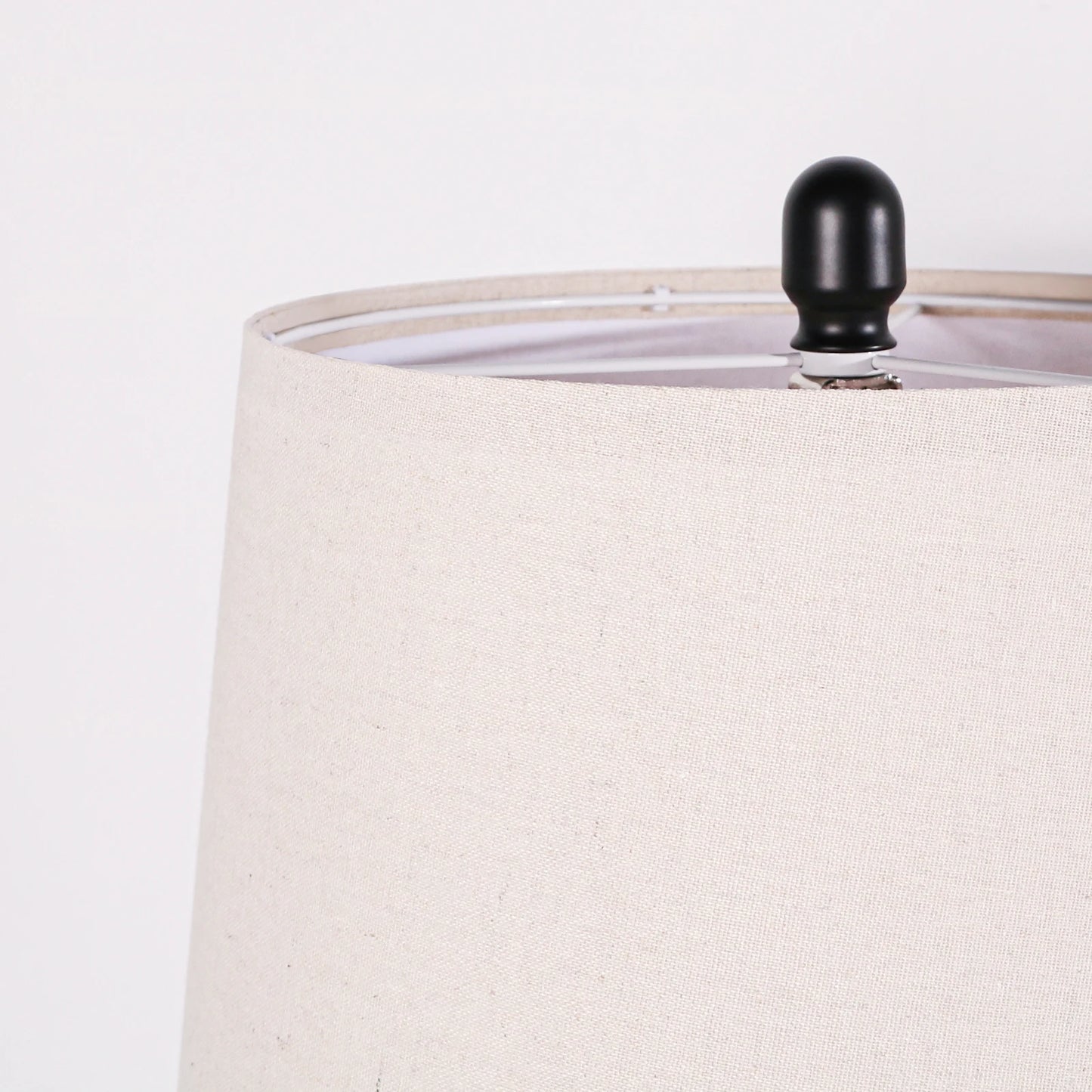 STANBOW Geometric Ceramic Table Lamp With Linen Shade