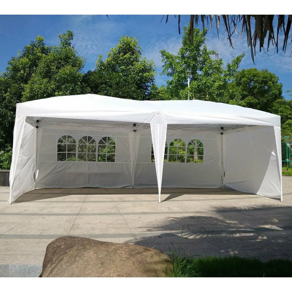 10x20 EZ Pop Up Wedding Party Tent Waterproof Gazebo Canopy Heavy Duty Outdoor Shelter