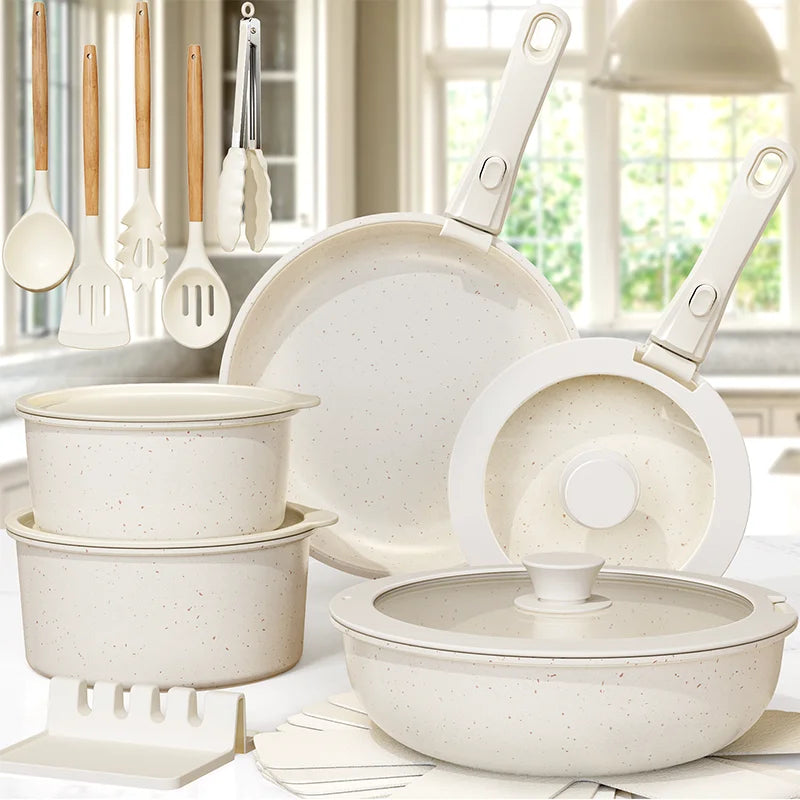 Astercook 21 Piece Nonstick Pots and Pans Ceramic Set