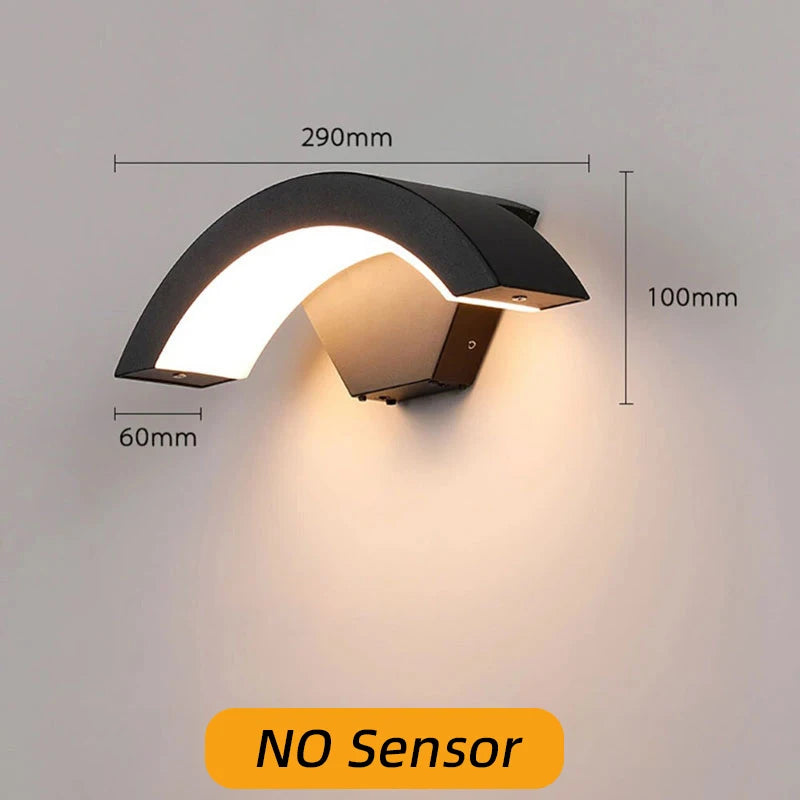 Aluminum LED Wall Lamp Outdoor Motion Sensor Waterproof IP65 Garden Lights Street Corridor Stairs Lighting