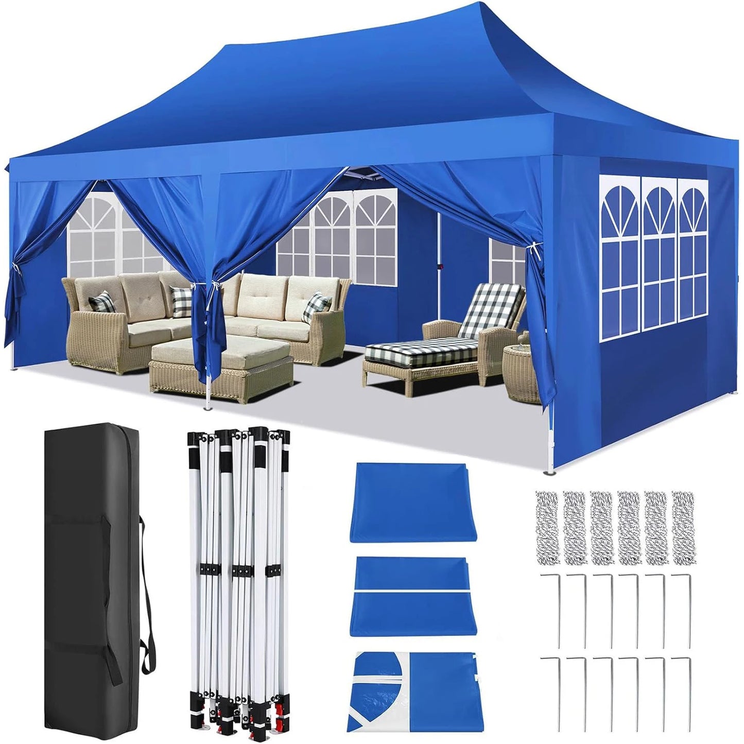 COBIZICN Pop Up Gazebo Canopy UV50 Plus Waterproof Party Tent