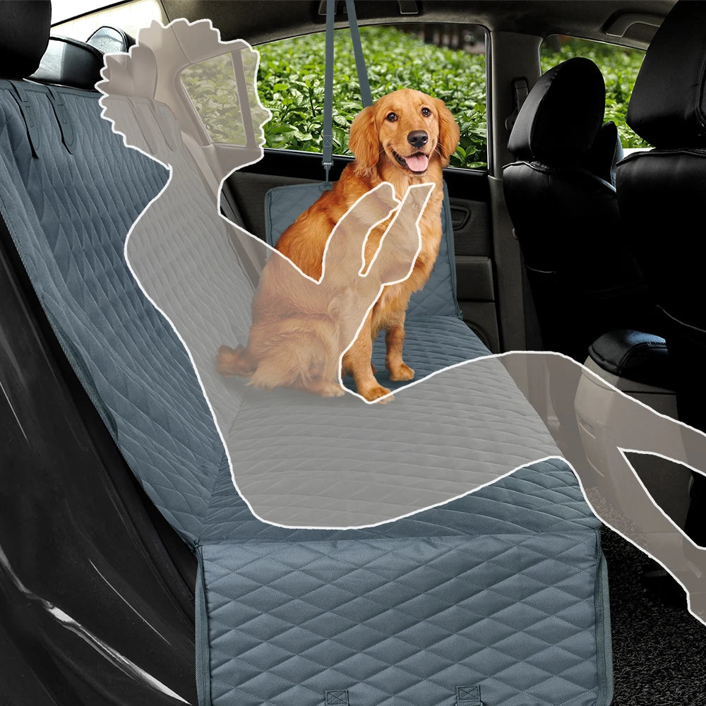 Petravel Waterproof Dog Car Seat Cover Hammock Rear Seat Protector for All Breeds