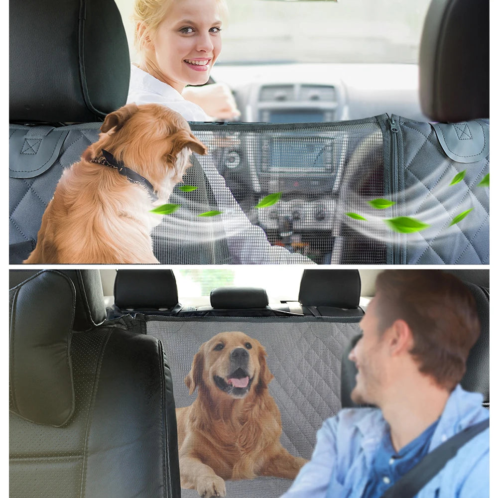 Petravel Waterproof Dog Car Seat Cover Hammock Rear Seat Protector for All Breeds