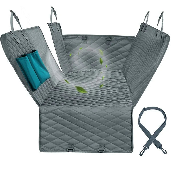 Petravel Waterproof Dog Car Seat Cover Hammock Rear Seat Protector for All Breeds