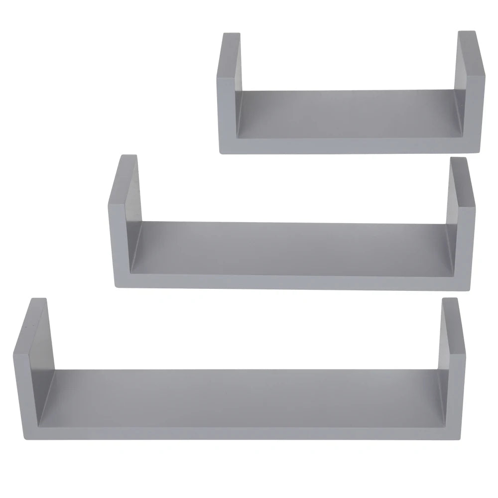 Floating Shelves Wall Mounted Set of 3, Wall Storage Shelves for Bedroom, Living Room, Bathroom, Kitchen, Office